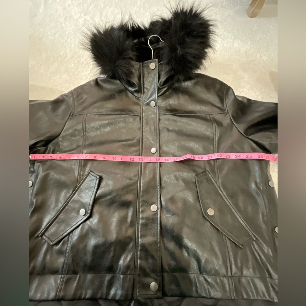 Pilcro Black Faux Fur Hooded Jacket - Picture 5 of 12